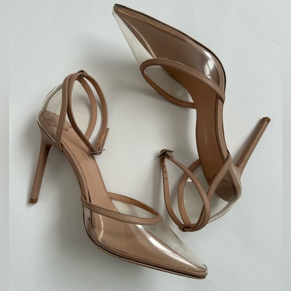 Tony bianco lisa heel sz 9 Lisa Heel in Clear Vynalite & Skin Capretto - Picture 5 of 14